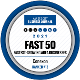 Kansas City Business Journal - Fast 50 Fastest Growing Area Business award Ranked #13 2021