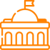 Orange federal building icon